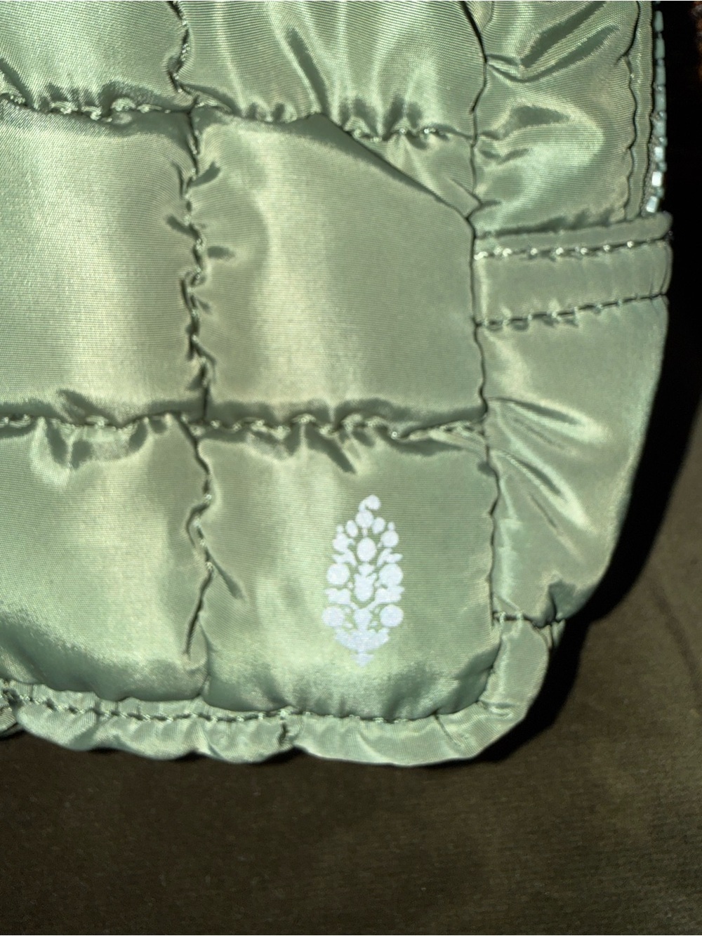 Free People Movement Quilted Mini Case in Washed Sage NWOT - Picture 2 of 10